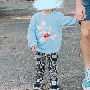 Disney Light Blue Mickey Mouse Kids Sweatshirt